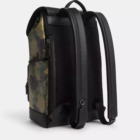 Track Backpack In Signature Canvas With Camo Print - Picture 2 of 5